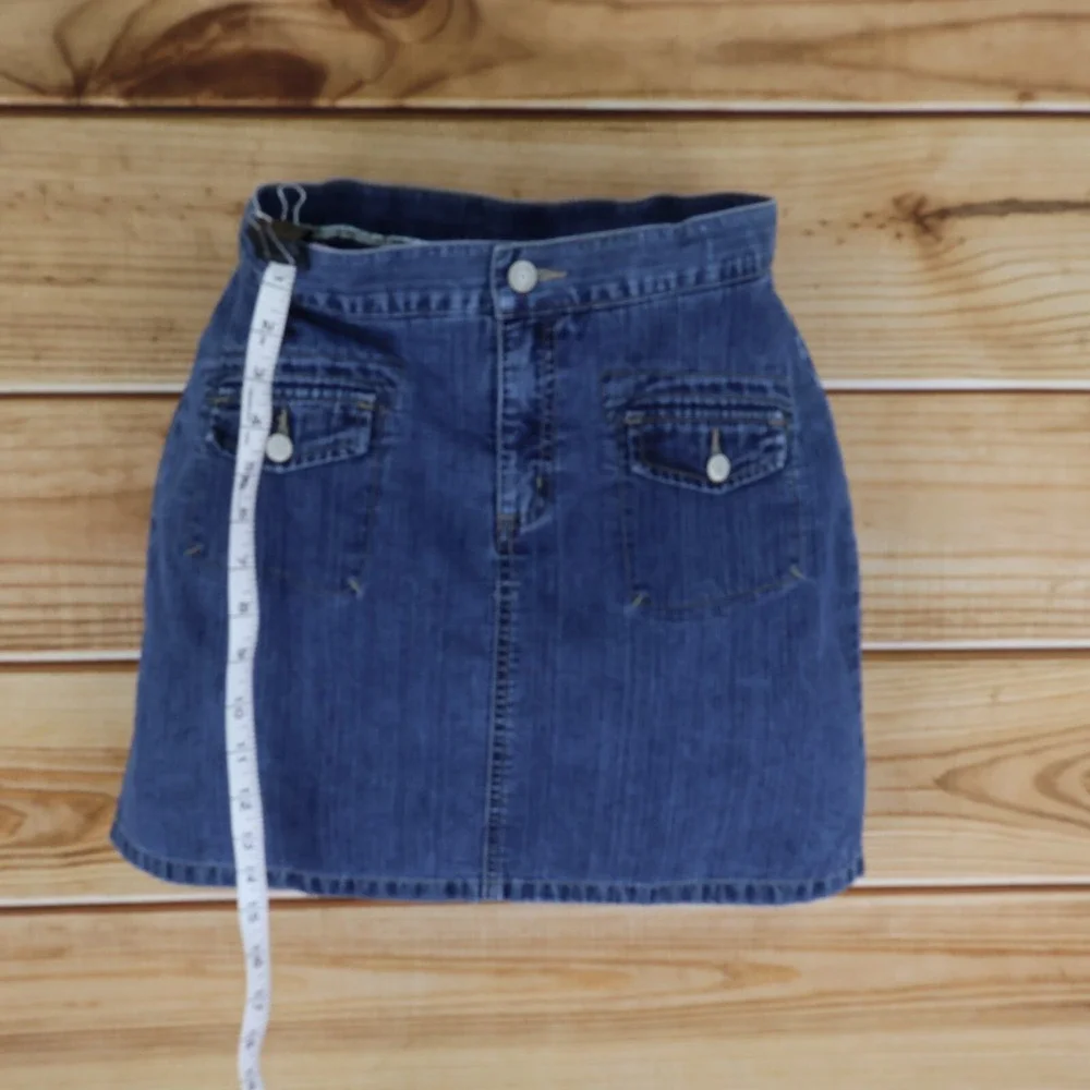 Gap Kids Jean Skort Womens Sz‎ 14 Blue Medium Wash Denim Pockets Built In Shorts
